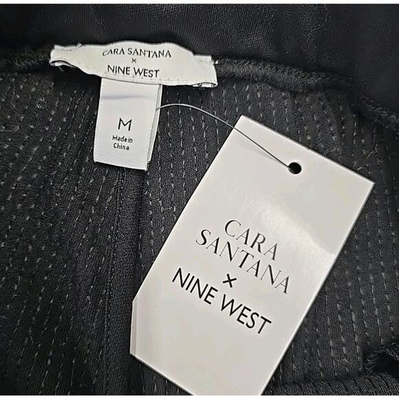 Cara Santana For Nine West Black Sequins Jogger Pants Sz M Festive Glam Holiday - Picture 4 of 9